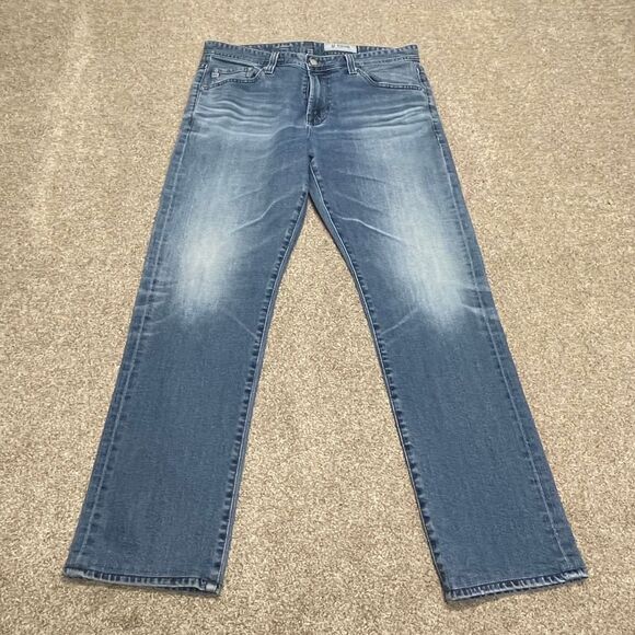 AG Adriano Goldschmied Mens the graduate tailored leg jeans sz 32x28 blue jeans - Picture 3 of 12